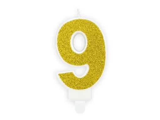 Bougie d’anniversaire-9- Or